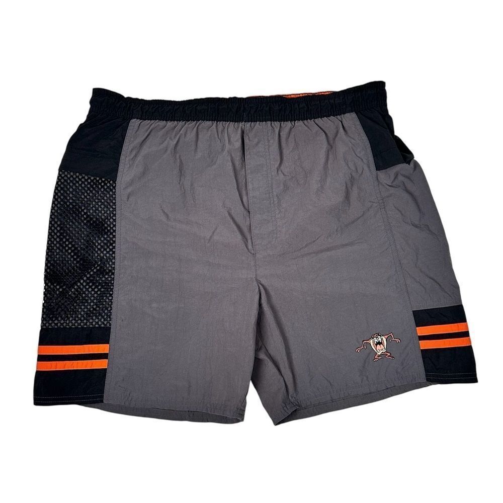 Vtg 90s Looney Tunes Mens Medium Taz Tasmanian Devil Swim Trunks Shorts